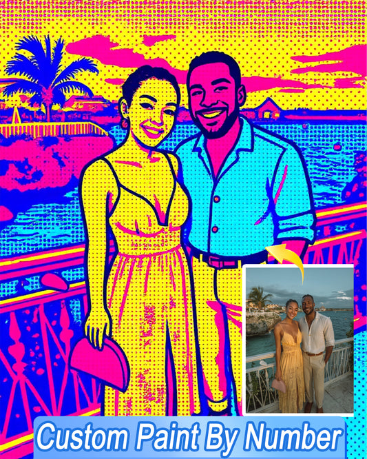 AI Pop Art Style Art From Your Photo - Custom Paint by Numbers