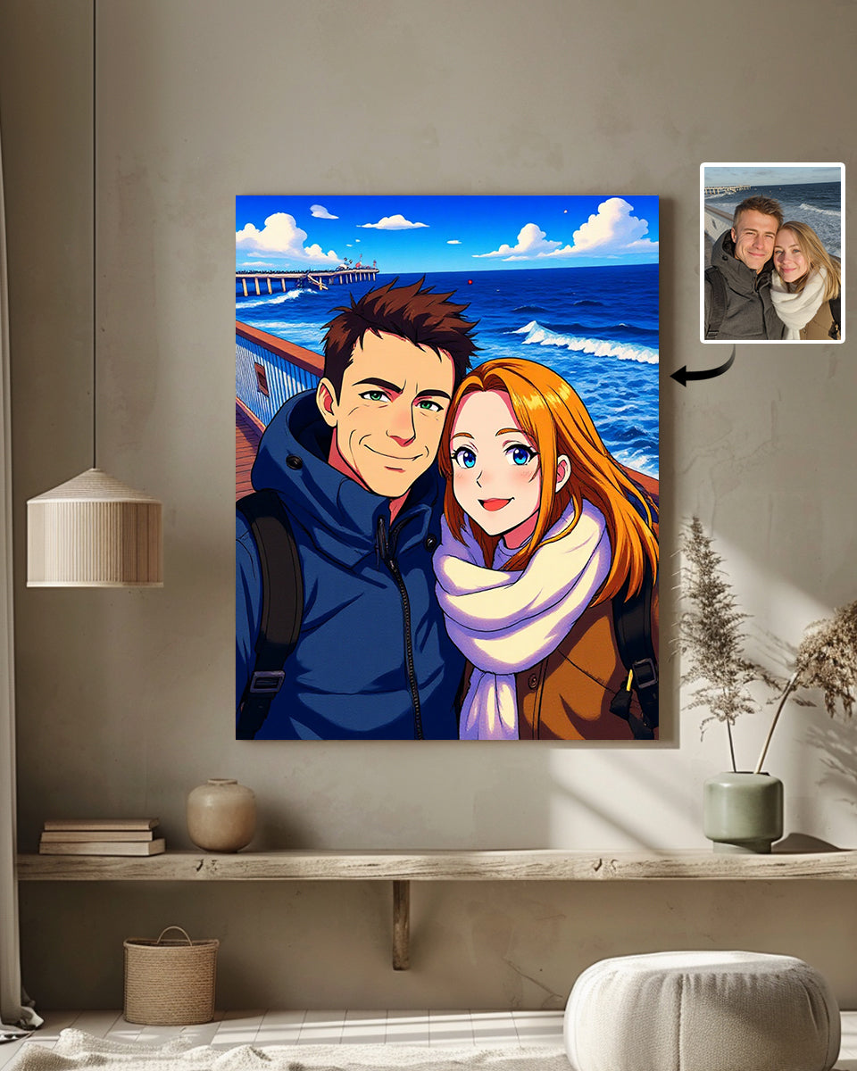 AI Medieval Fantasy Anime Style Art From Your Photo - Custom Paint by Numbers