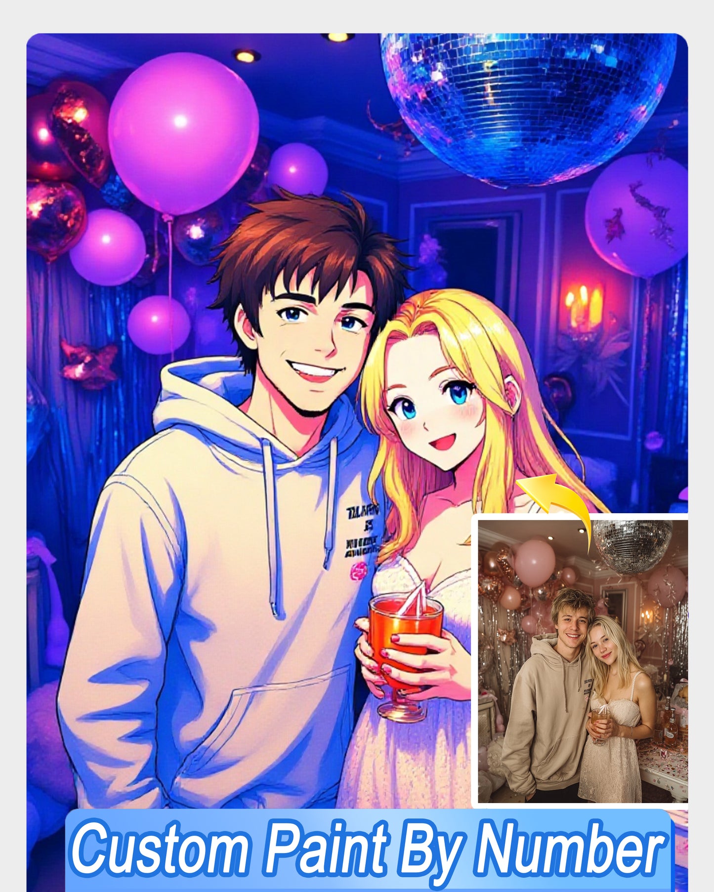 AI Magical Fantasy Anime Style Art From Your Photo - Custom Paint by Numbers