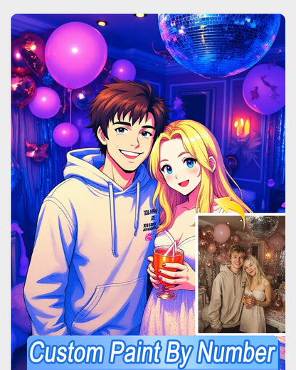 AI Magical Fantasy Anime Style Art From Your Photo - Custom Paint by Numbers