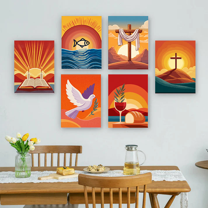 6 Mini PBN -Faith in Golden Light