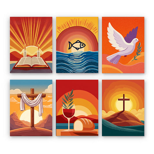 6 Mini PBN -Faith in Golden Light