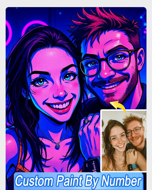 AI Cyberpunk Anime Style Art From Your Photo - Custom Paint by Numbers