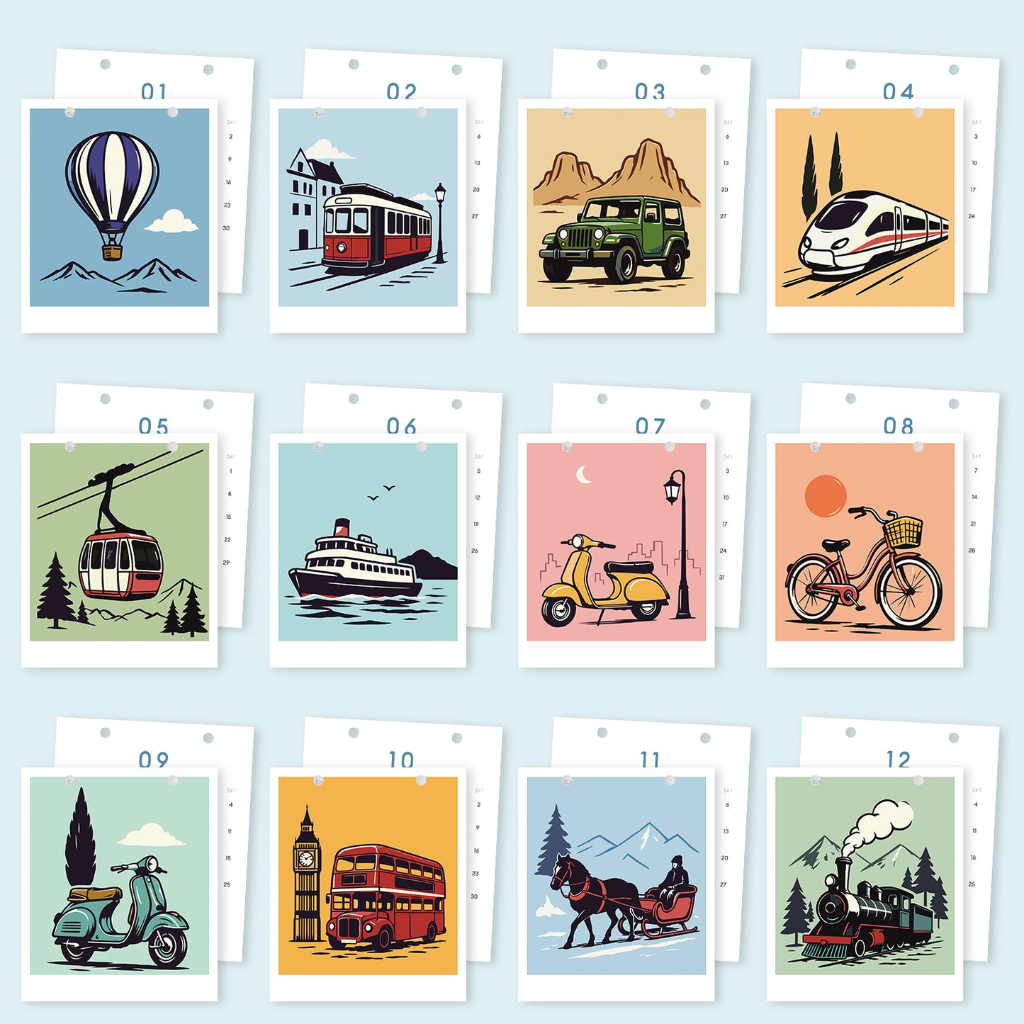 2027Retro Series - Calendar