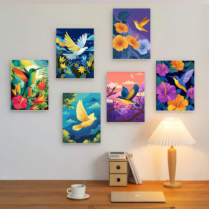 6 Mini PBN -Birds of Joyful Flight