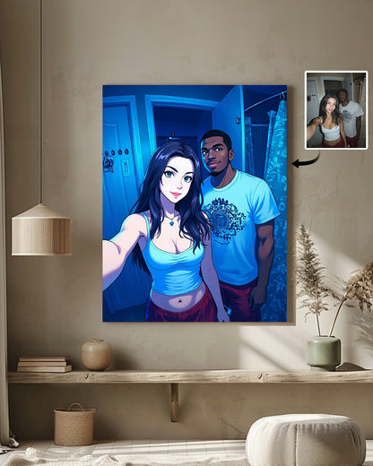 AI Futuristic Sci-Fi Anime Style Art From Your Photo - Custom Paint by Numbers