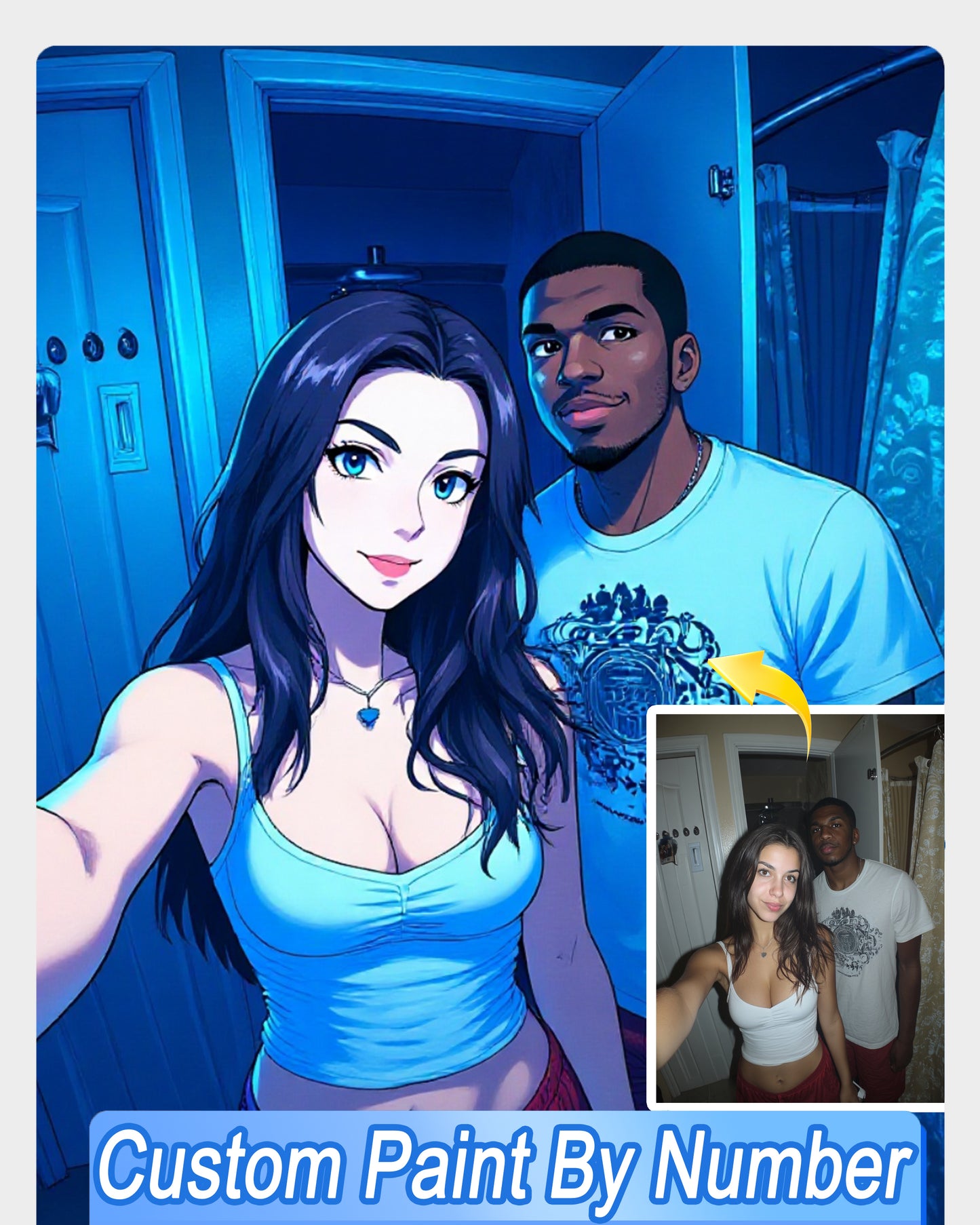 AI Futuristic Sci-Fi Anime Style Art From Your Photo - Custom Paint by Numbers
