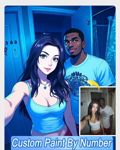 AI Futuristic Sci-Fi Anime Style Art From Your Photo - Custom Paint by Numbers