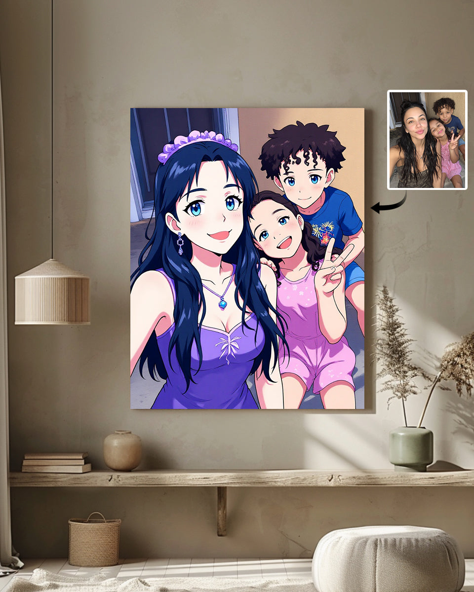 AI Magical Girl Anime Style Art From Your Photo - Custom Paint by Numbers