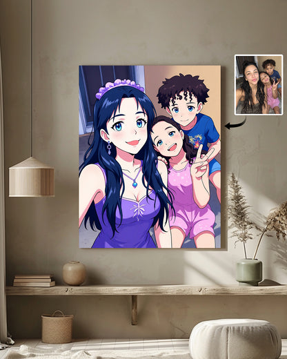 AI Magical Girl Anime Style Art From Your Photo - Custom Paint by Numbers