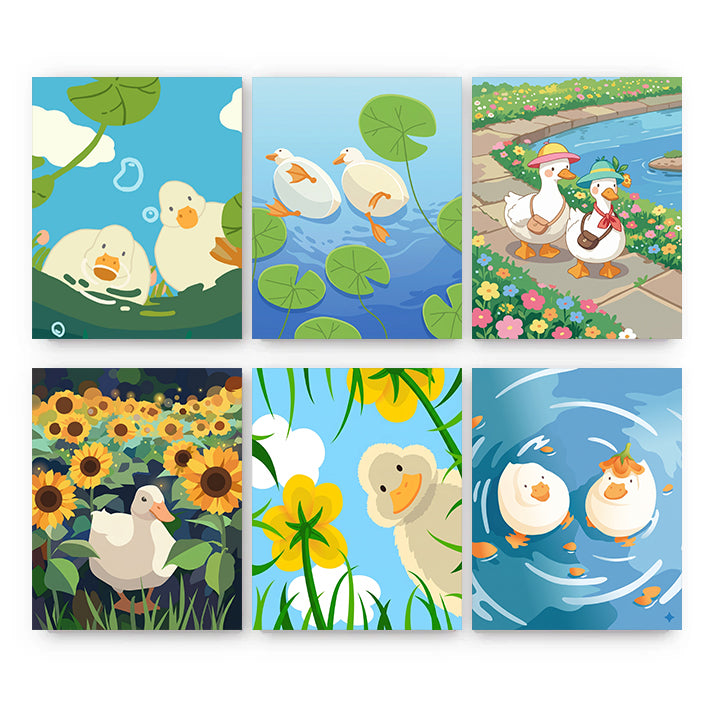 6 Mini PBN -Sunny Call Ducklings