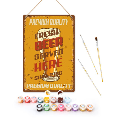 Restaurant Beer - Metal Tin Sign Paint