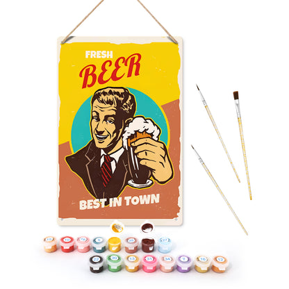 Fresh Beer - Metal Tin Sign Paint