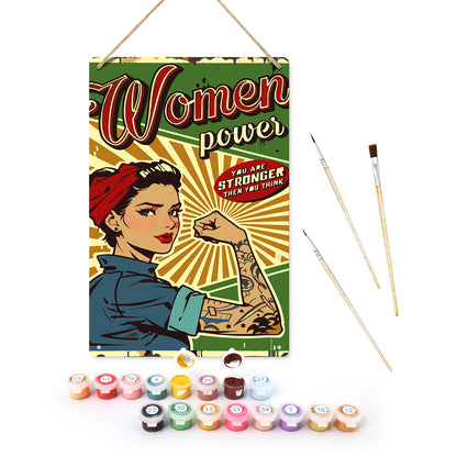 Stronger - Metal Tin Sign Paint