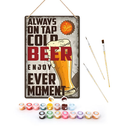 Enjoy a Cold Beer - Metal Tin Sign Paint