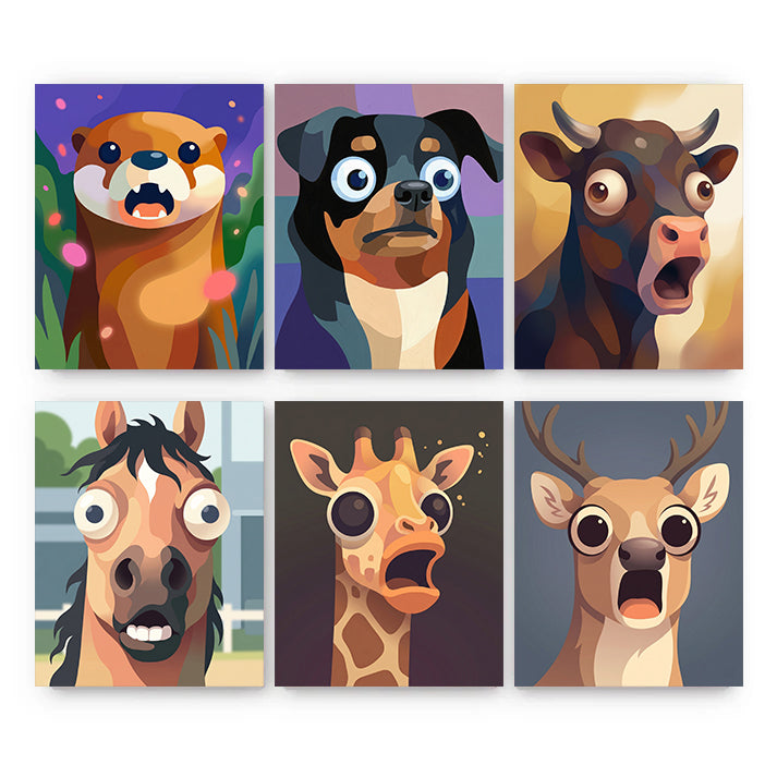 6 Mini PBN -Wide-Eyed Wildlings