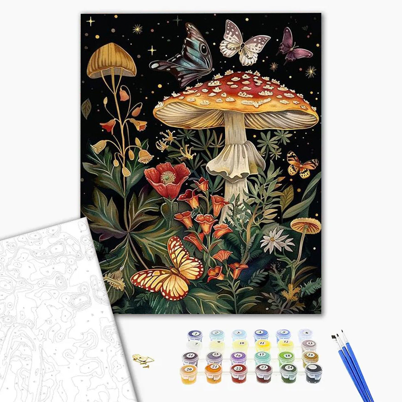 Whimsical Garden of Butterflies - Paint by Numbers Kits