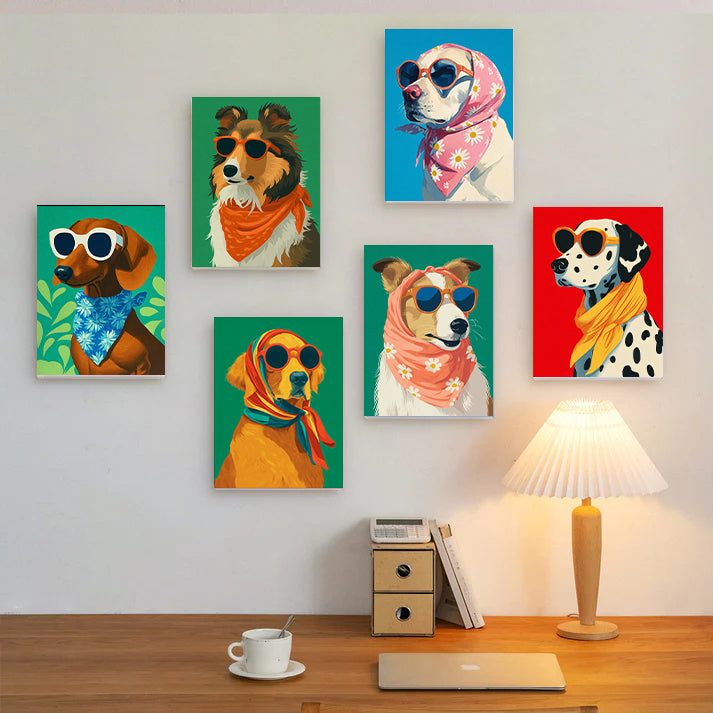 6 Mini PBN -Sunglass Squad: Doggy Portraits