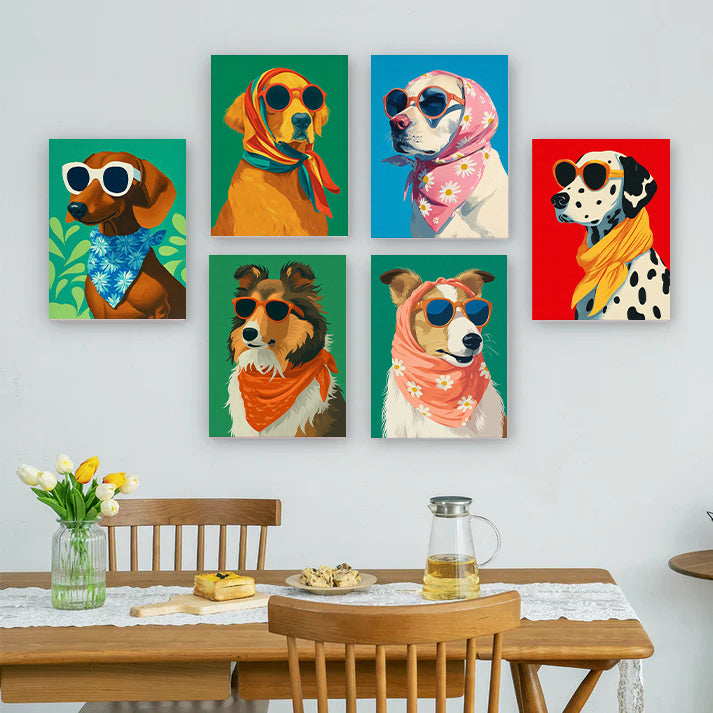 6 Mini PBN -Sunglass Squad: Doggy Portraits