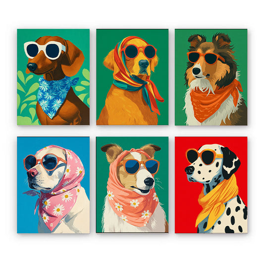 6 Mini PBN -Sunglass Squad: Doggy Portraits