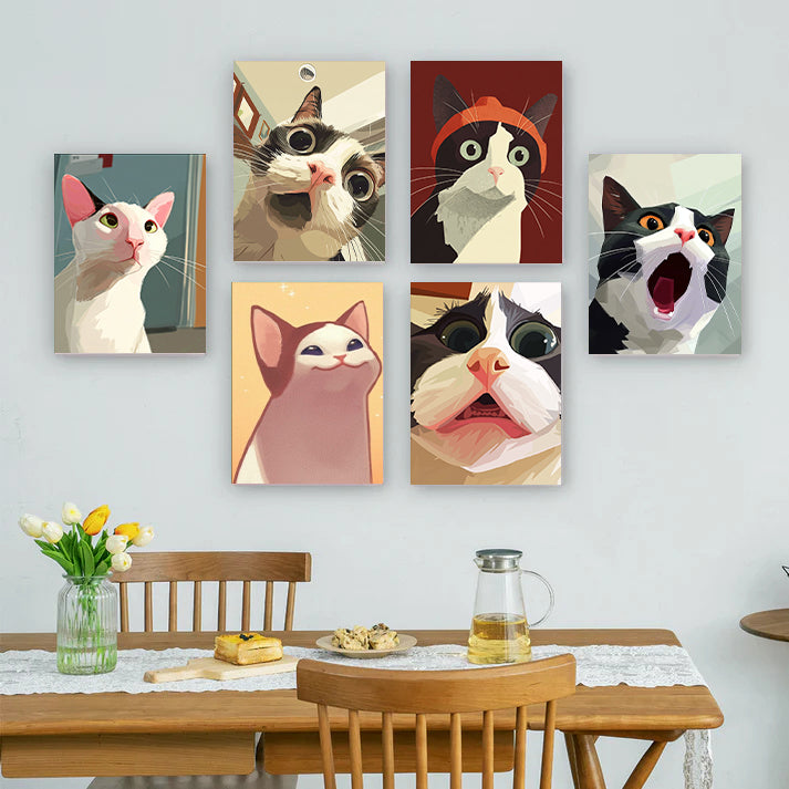 6 Mini PBN -Cute Cat: Strange Expressions