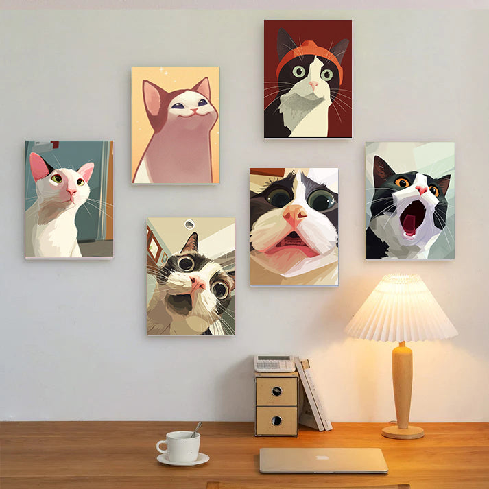 6 Mini PBN -Cute Cat: Strange Expressions