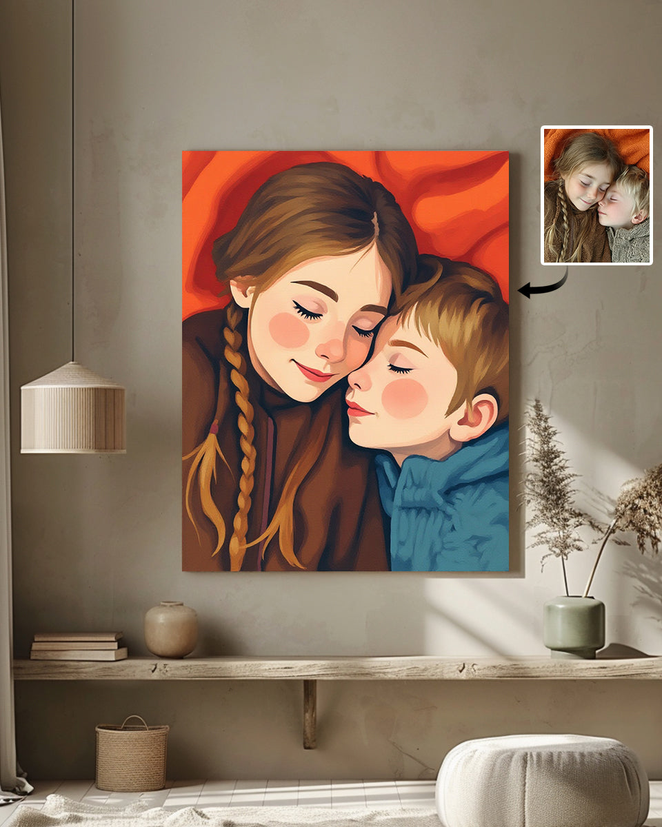 AI Soft Geometric Style Art From Your Photo - Custom Paint by Numbers