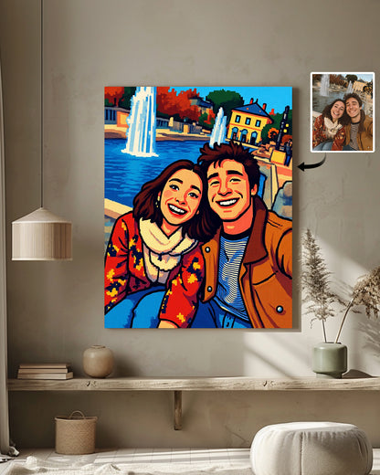 AI Miniature Utopia Style Art From Your Photo - Custom Paint by Numbers