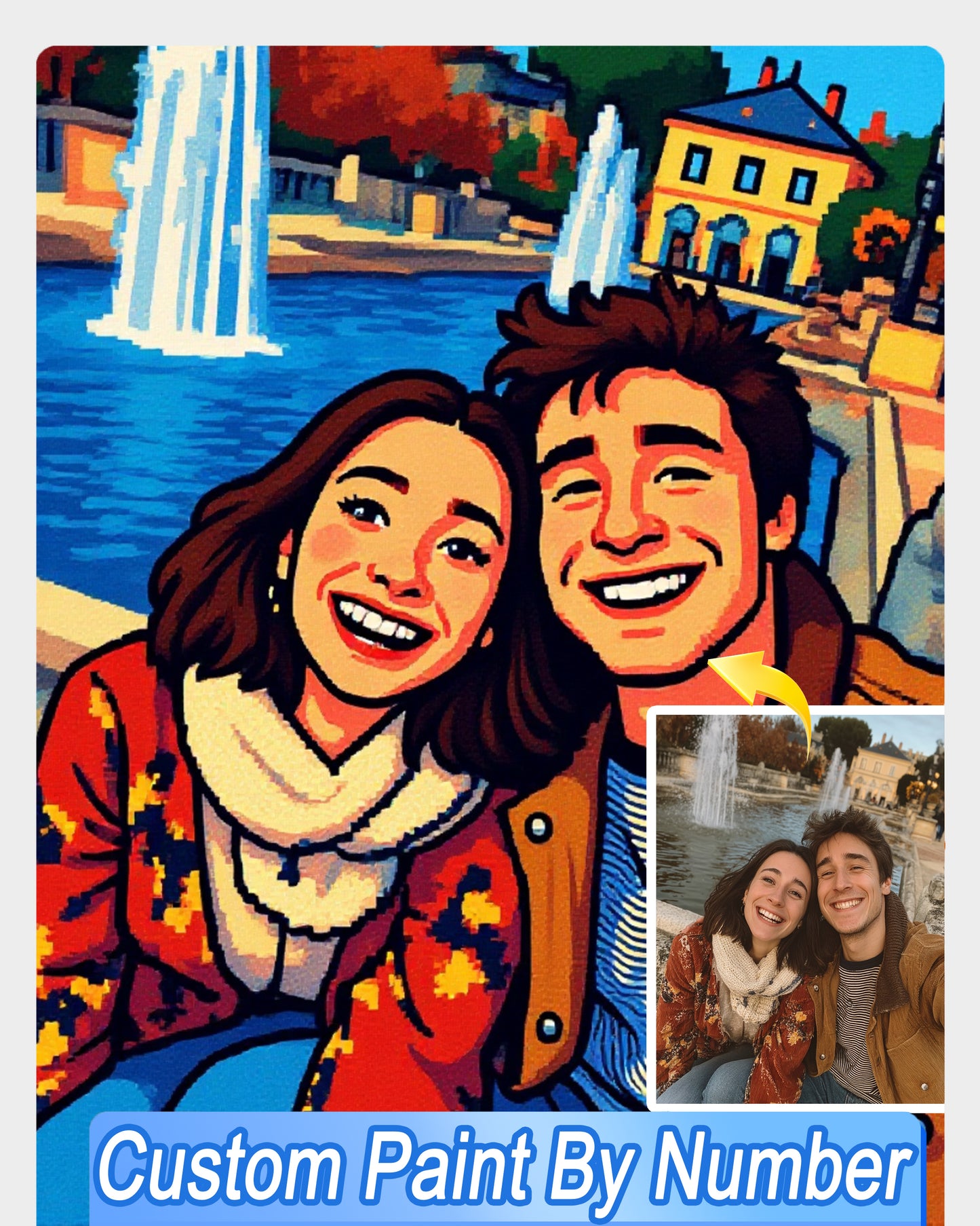 AI Miniature Utopia Style Art From Your Photo - Custom Paint by Numbers