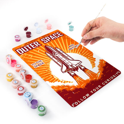 Outer Space - Metal Tin Sign Paint
