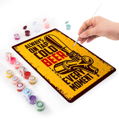 Cold Beer - Metal Tin Sign Paint