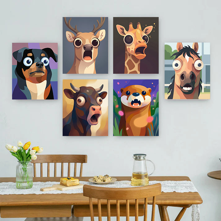 6 Mini PBN -Wide-Eyed Wildlings