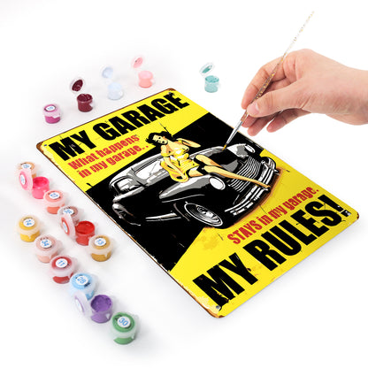 My Garage - Metal Tin Sign Paint