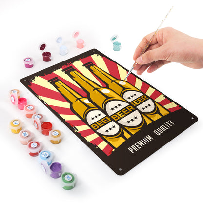 Premium Beer - Metal Tin Sign Paint