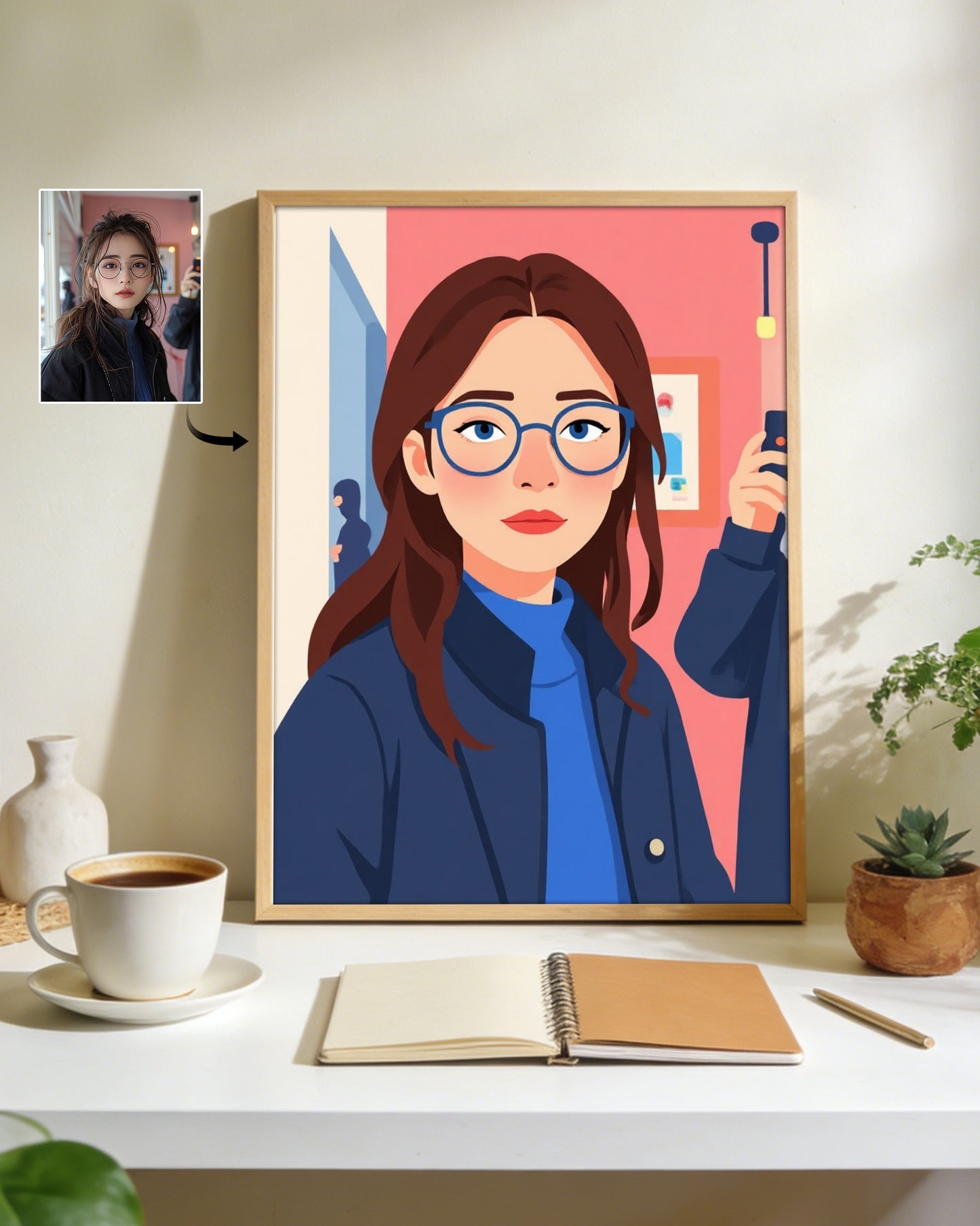 AI Flat Art From Your Photo - Custom Paint by Numbers