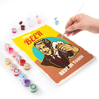 Fresh Beer - Metal Tin Sign Paint