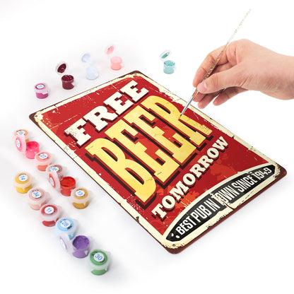 Free Beer - Metal Tin Sign Paint