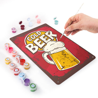 Cool Beer - Metal Tin Sign Paint