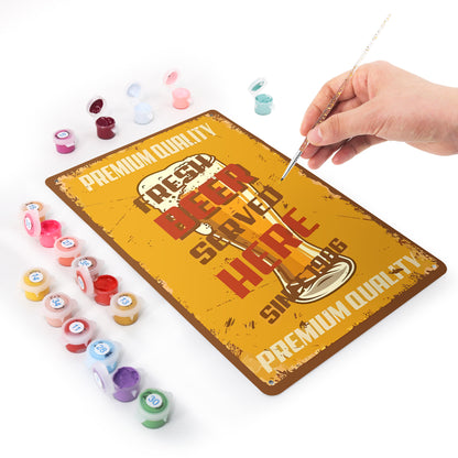 Restaurant Beer - Metal Tin Sign Paint