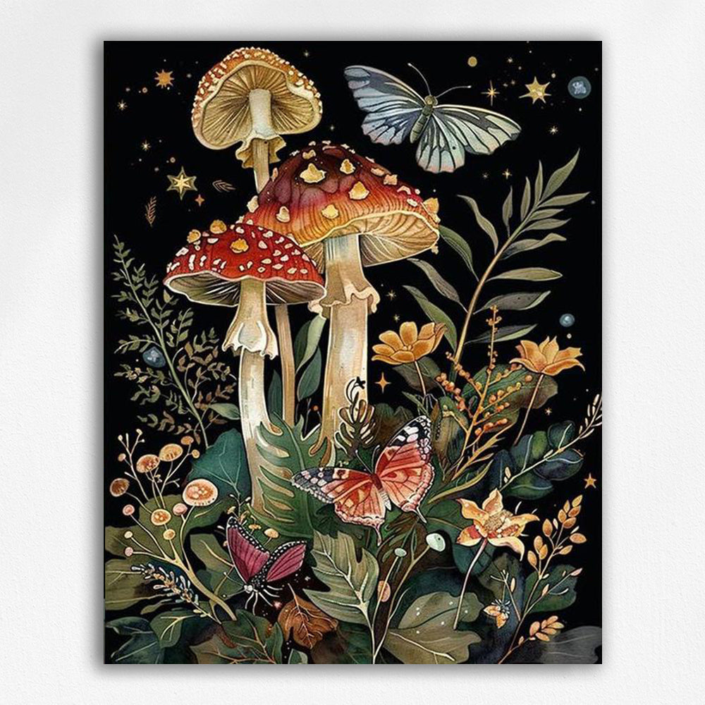 Mystic Mushroom Trio - Paint by Numbers Kits