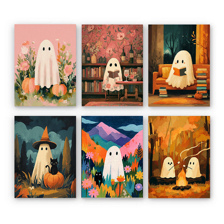 6 Mini PBN - Ghostly Cozy Days