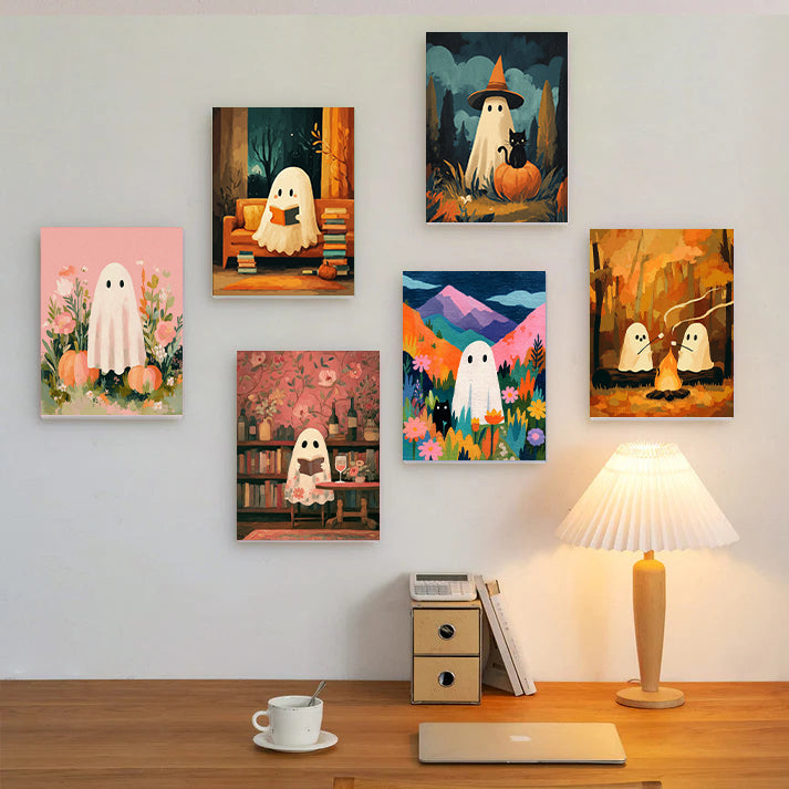 6 Mini PBN - Ghostly Cozy Days