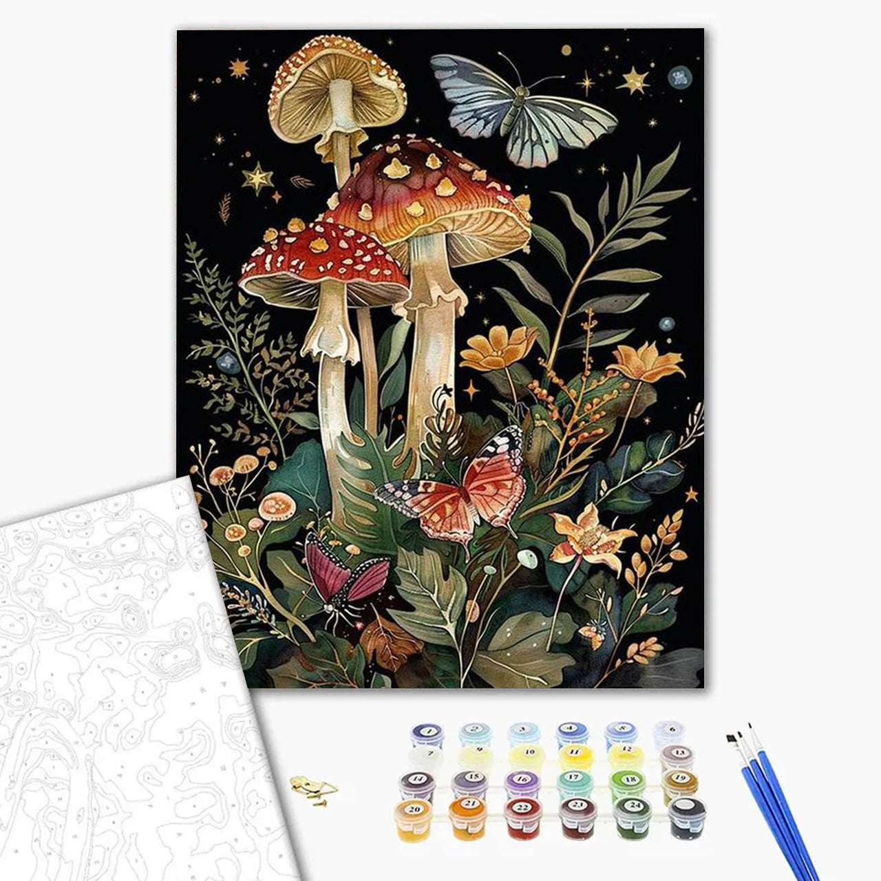 Mystic Mushroom Trio - Paint by Numbers Kits