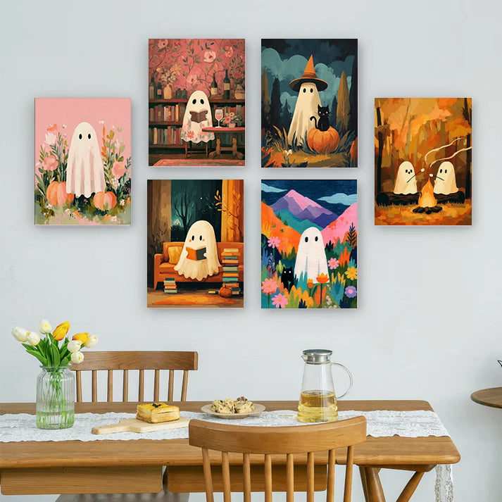 6 Mini PBN - Ghostly Cozy Days