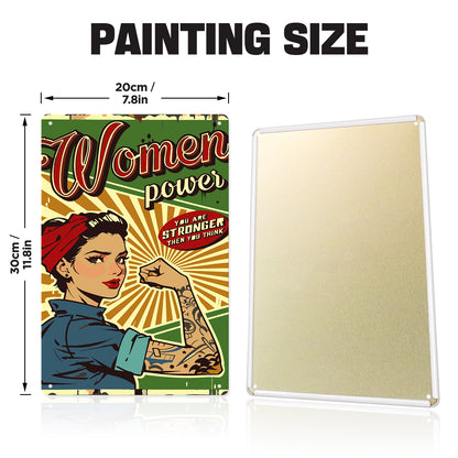 Stronger - Metal Tin Sign Paint