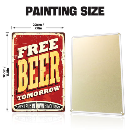 Free Beer - Metal Tin Sign Paint