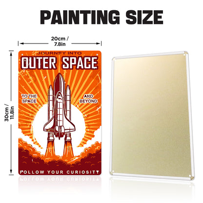 Outer Space - Metal Tin Sign Paint