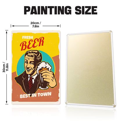 Fresh Beer - Metal Tin Sign Paint