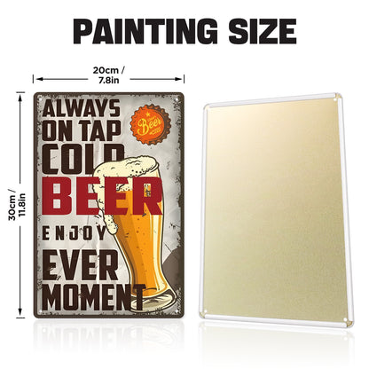 Enjoy a Cold Beer - Metal Tin Sign Paint