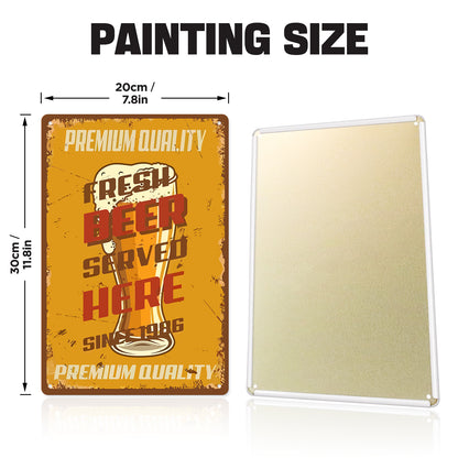 Restaurant Beer - Metal Tin Sign Paint
